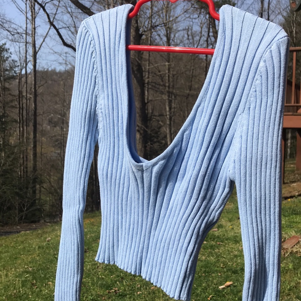 HERA Cropped, Ribbed, Long-sleeved Sweater